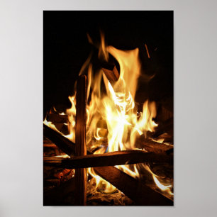 Genom flammen poster