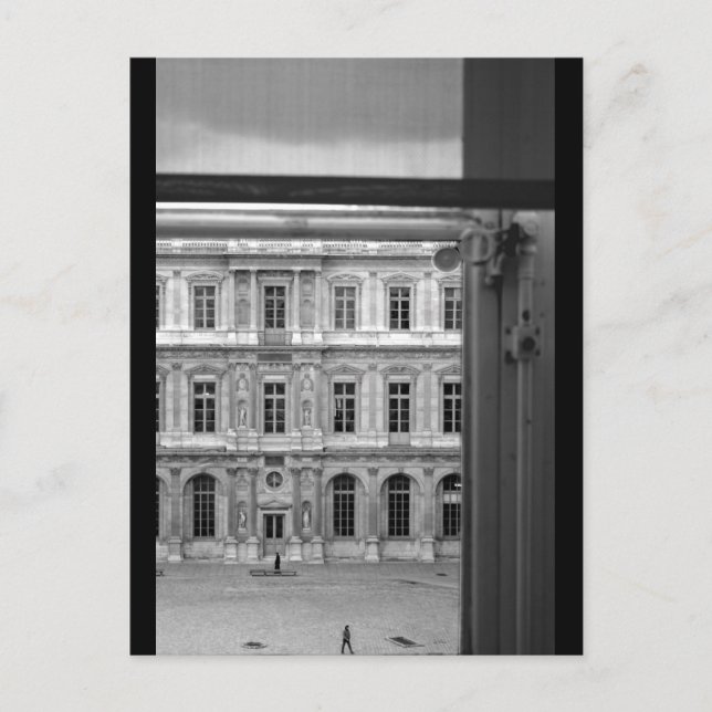 Genom fönstret Le Louvre Paris Postcard Vykort (Framsida)