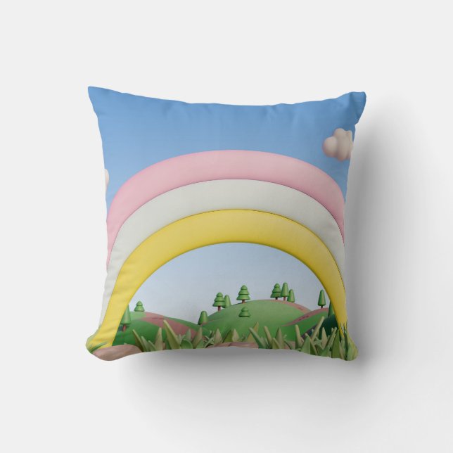 Genom fyllning på naturlandskapet kudde (Framsida)