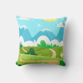 Genom fyllning på naturlandskapet kudde