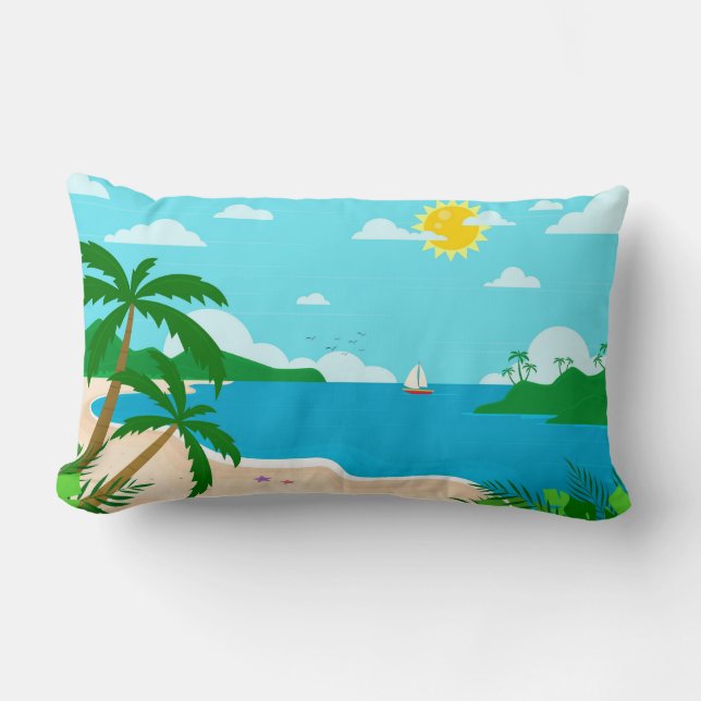 Genom fyllning på naturlandskapet lumbarkudde (Framsida)