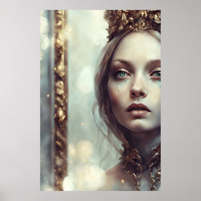 Genom Golden Spegel Alice Poster (Framsidan)