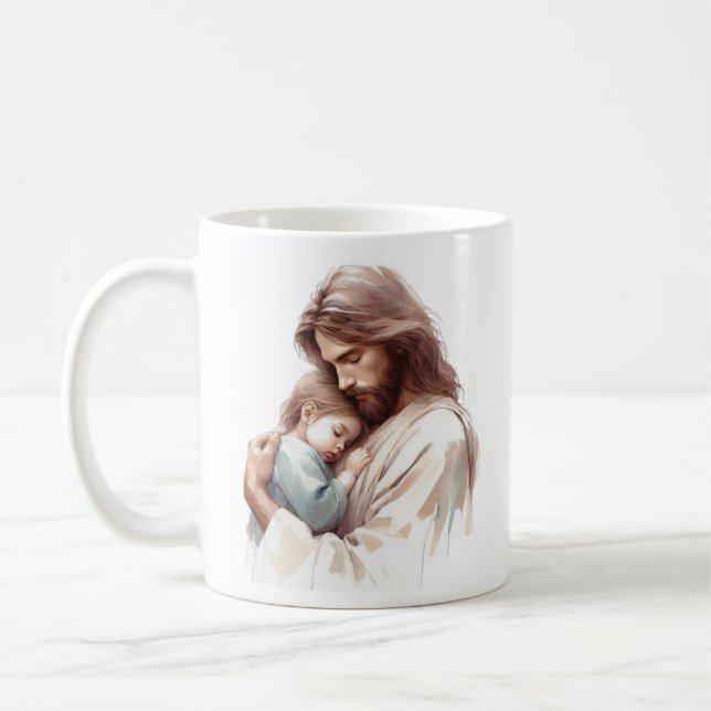Genom Jesus hittar man styrka lyxen Kaffemugg (Vänster)
