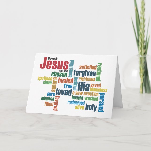 Genom Jesus... Kort (Framsida)