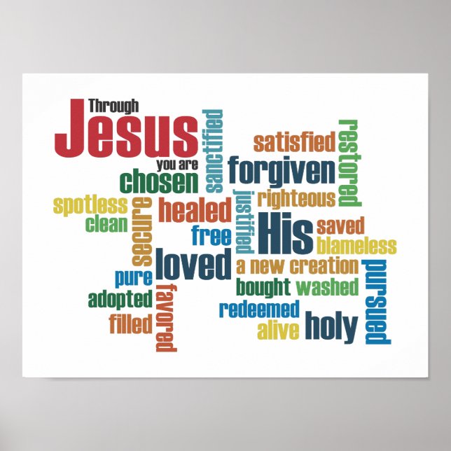 Genom Jesus... Poster (Framsidan)
