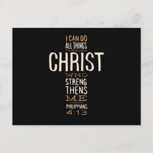 Genom Kristus Jesus Bible Quote Motivation Vykort