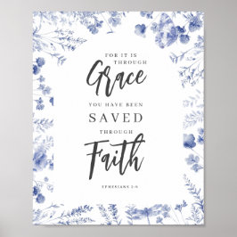Genom nåd, genom tro Efesierbrevet 2:8 Chinoiserie Poster