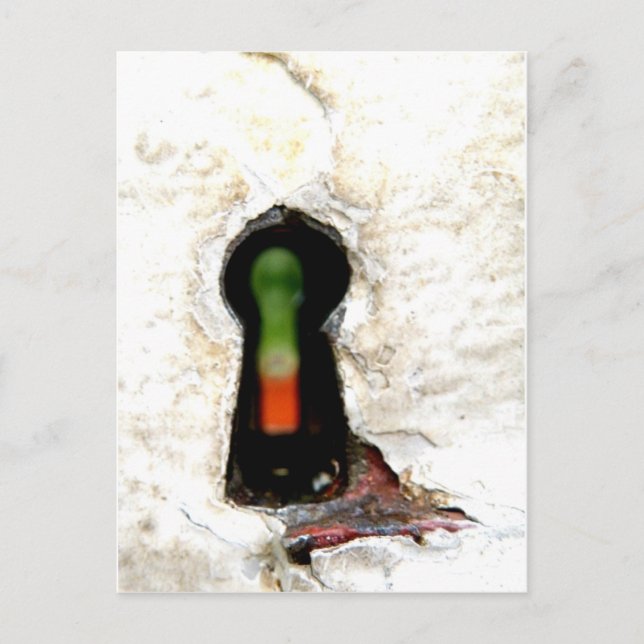 genom nyckelhålet vykort (Framsida)