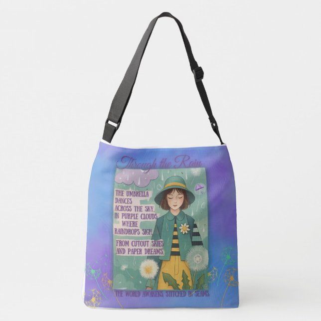 Genom rastercitattecken och korskropp axelväska (Baksida)