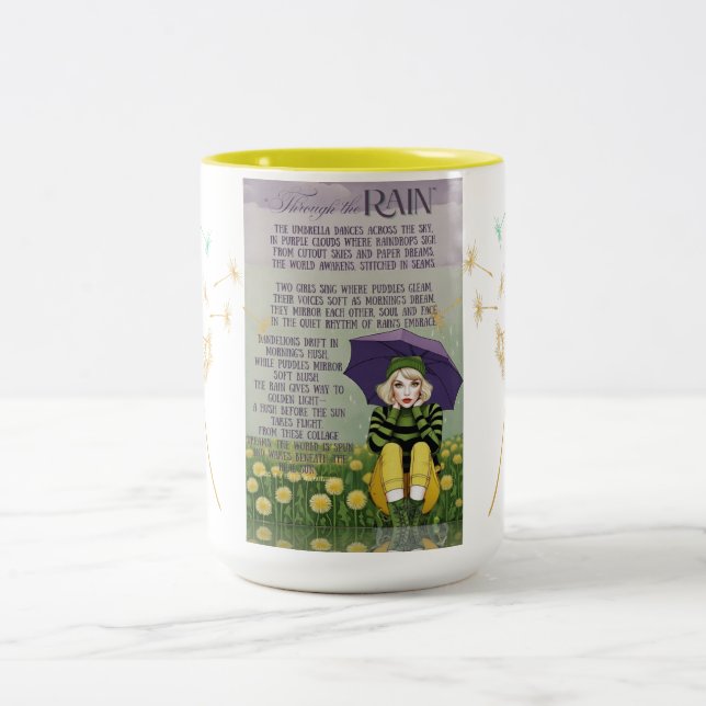 Genom regnet (dryckesvara) Två-Tonad mugg (Center)