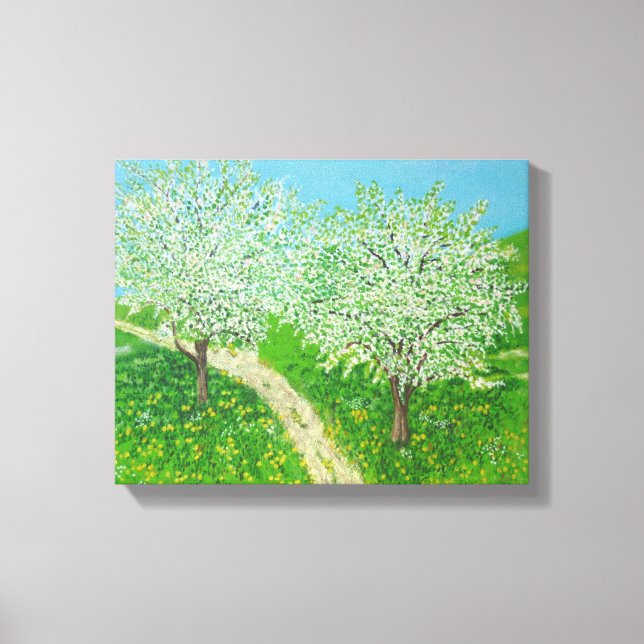 Genom skuggan - från den ursprungliga vattenfärgsb canvastryck (Framsida)