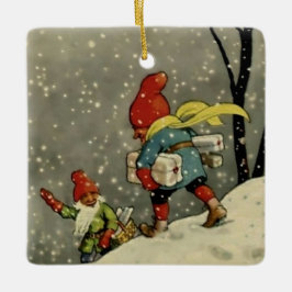 "Genom Snowstorm" av Jenny Nystrom Julgransprydnad Keramik