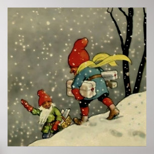 "Genom Snowstorm" av Jenny Nystrom Poster