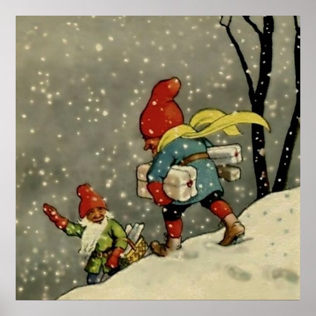 "Genom Snowstorm" av Jenny Nystrom Poster (Framsidan)