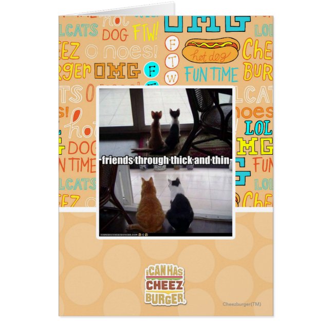 Genom tjockt och tunt hälsningskort (Framsidan)