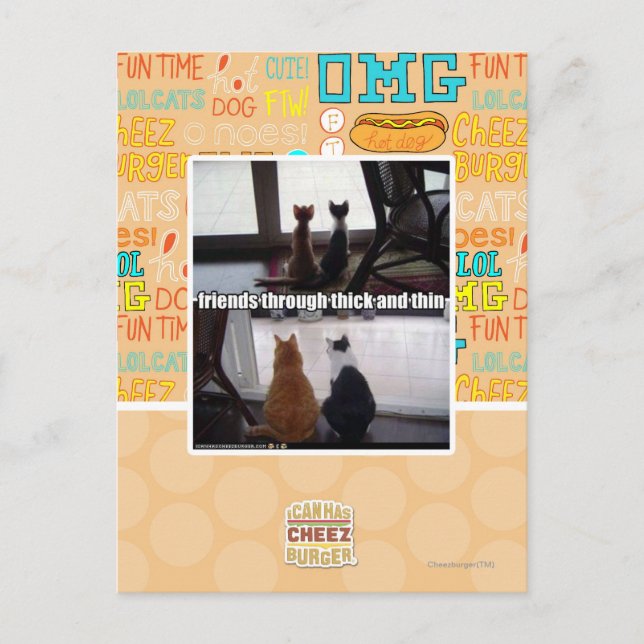 Genom tjockt och tunt vykort (Framsida)