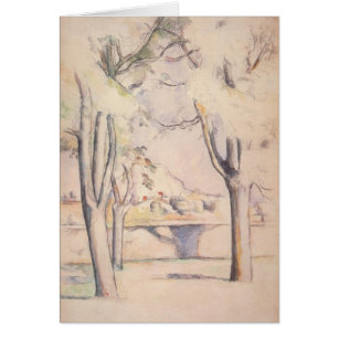 Genom träd av Paul Cezanne, Vintage Art Hälsningskort