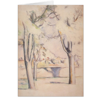 Genom träd av Paul Cezanne, Vintage Art Hälsningskort