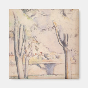Genom träd av Paul Cezanne, Vintage Art Magnet