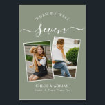 Genom Years Modern Tabl med par Photo Bröllop Bordsnummer<br><div class="desc">Kom ihåg och ha lite roligt med bordsnumren för bröllopsmottagning. Dessa eleganter, enkla bordsnummer, du kan välja att inkludera ett foto av bruden och brudgummen i samma ålder som bordsnumret, brudgummen och brudgummen namn och bröllop. Bakgrunden färg är grönt med vit text, men dessa kan ändras till vilken färg som...</div>