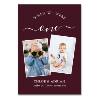 Genom Years Modern Tabl med par Photo Bröllop Bordsnummer