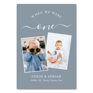 Genom Years Modern Tabl med par Photo Bröllop Bordsnummer