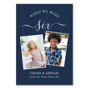 Genom Years Modern Tabl med par Photo Bröllop Bordsnummer