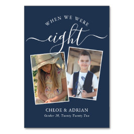 Genom Years Modern Tabl med par Photo Bröllop Bordsnummer