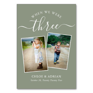 Genom Years Modern Tabl med par Photo Bröllop Bordsnummer