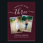 Genom Years Modern Tabl med par Photo Bröllop Bordsnummer<br><div class="desc">Kom ihåg och ha lite roligt med bordsnumren för bröllopsmottagning. Dessa eleganter, enkla bordsnummer, du kan välja att inkludera ett foto av bruden och brudgummen i samma ålder som bordsnumret, brudgummen och brudgummen namn och bröllop. Bakgrunden färg är burgandy med vit text, men dessa kan ändras till vilken färg som...</div>