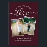 Genom Years Modern Tabl med par Photo Bröllop Bordsnummer<br><div class="desc">Kom ihåg och ha lite roligt med bordsnumren för bröllopsmottagning. Dessa eleganter, enkla bordsnummer, du kan välja att inkludera ett foto av bruden och brudgummen i samma ålder som bordsnumret, brudgummen och brudgummen namn och bröllop. Bakgrunden färg är burgandy med vit text, men dessa kan ändras till vilken färg som...</div>