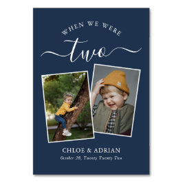 Genom Years Modern Tabl med par Photo Bröllop Bordsnummer