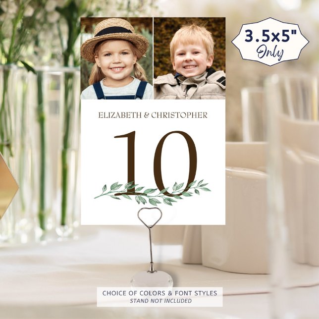 Genom Years Photos Bröllop Bordsnummer Sign (Skapare uppladdad)