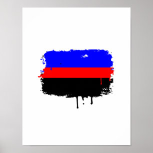 GENOMBLÖT POLYAMORY-FLAGGA POSTER