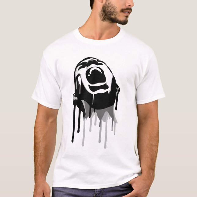 Genomblött skri tee shirt (Framsida)