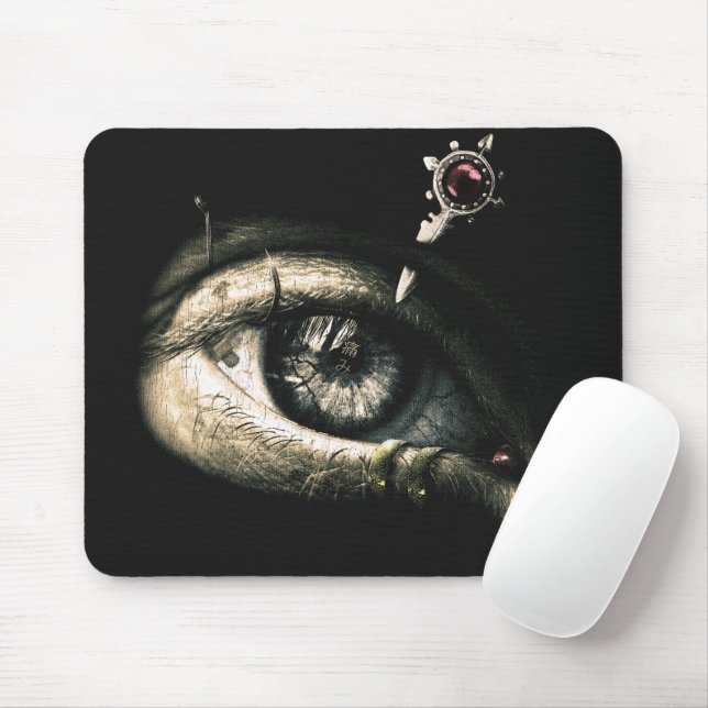 Genomborrad Vision - Gotisk Design Musmatta (Med mus)