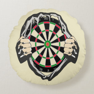 Genombrott till Bullseye - Ultimate Dartboard Rund Kudde