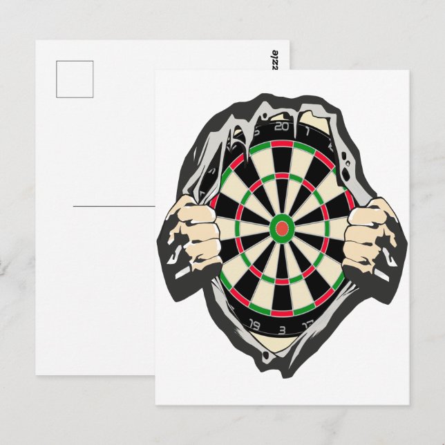 Genombrott till Bullseye - Ultimate Dartboard Vykort (Fram/baksida)