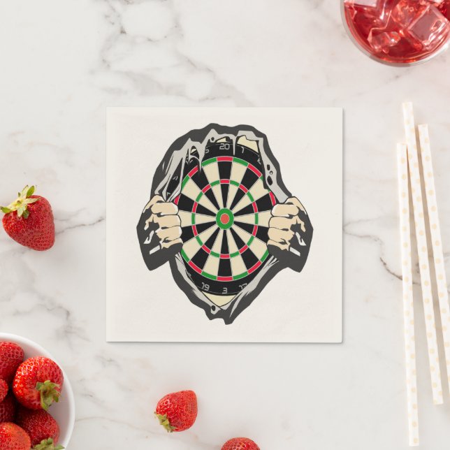 Genombrott till mittpunkten – Ultimata Dartboard  Pappersservett (Insitu)