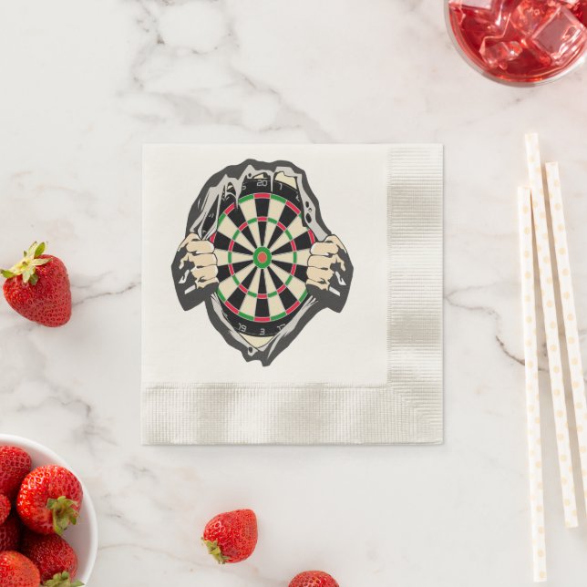 Genombrott till Mittpunkten – Ultimata Dartstavla  Pappersservett (Insitu)