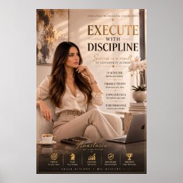 Genomför Med Disciplin – Affärsrum Poster