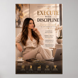 Genomför Med Disciplin – Affärsrum Poster