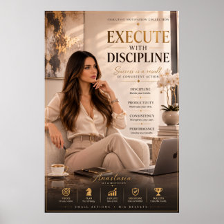 Genomför Med Disciplin – Affärsrum Poster
