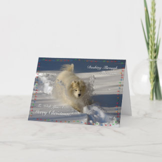 Genomgång genom Snö - julkort Helgkort