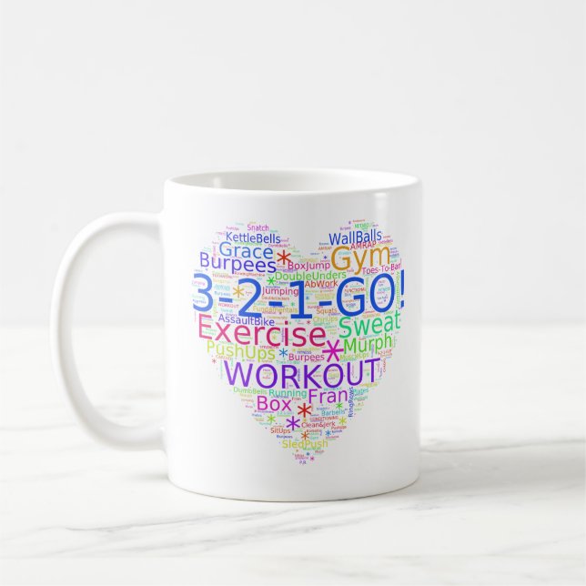 Genomkörarehjärta - Crossfit-Inspirerad mugg (Vänster)
