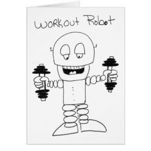 Genomkörarerobot Hälsningskort