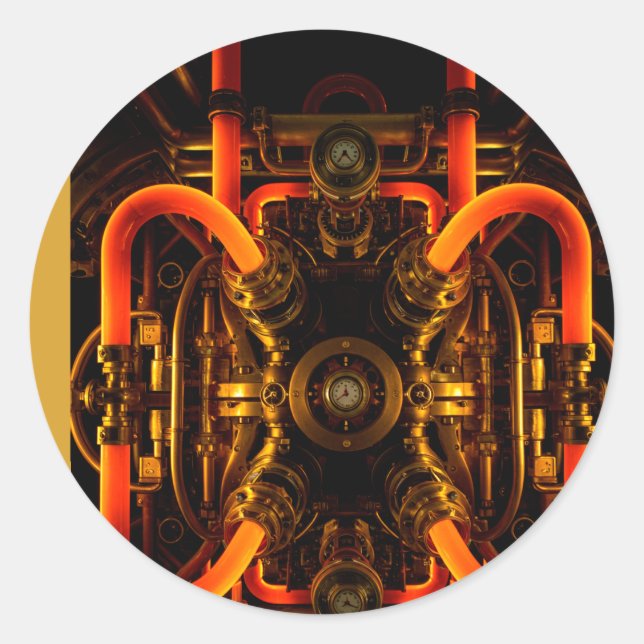 Genomskinlig anpassningsbar - Personlig eller Runt Klistermärke (Framsida)