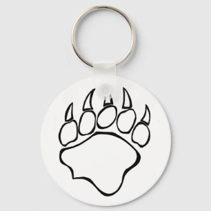 Genomskinlig björntass Keychain Nyckelring