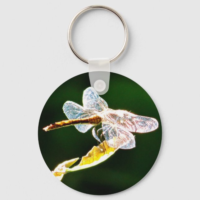 Genomskinlig dragonfly nyckelring (Framsida)
