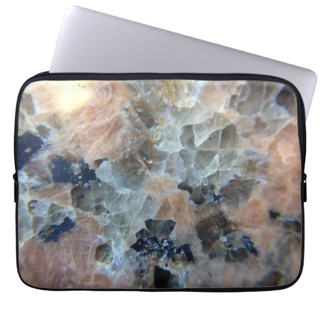 Genomskinlig granitlaptop sleeve (Framsidan)
